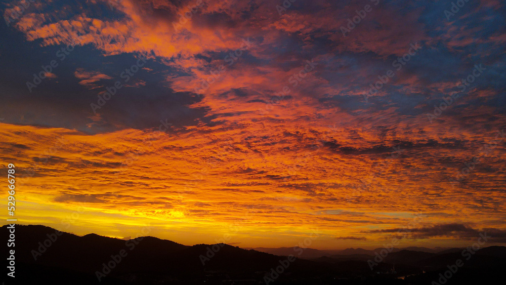 Sunset in the mountains Brazil - Blumenau