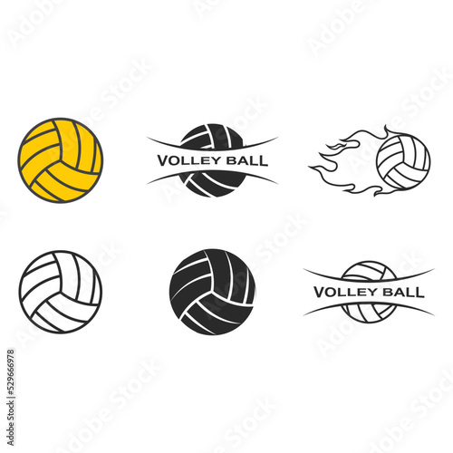 Volley ball logo vector