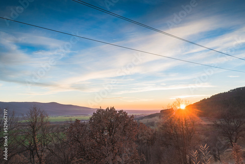 Wallpaper Mural A scenic sunset high from the mountain. Torontodigital.ca