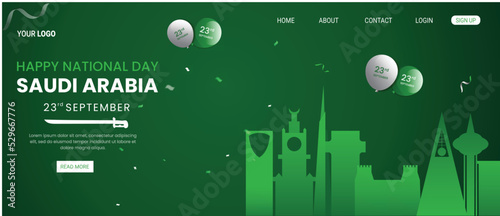 Saudi Day Landing page template design  