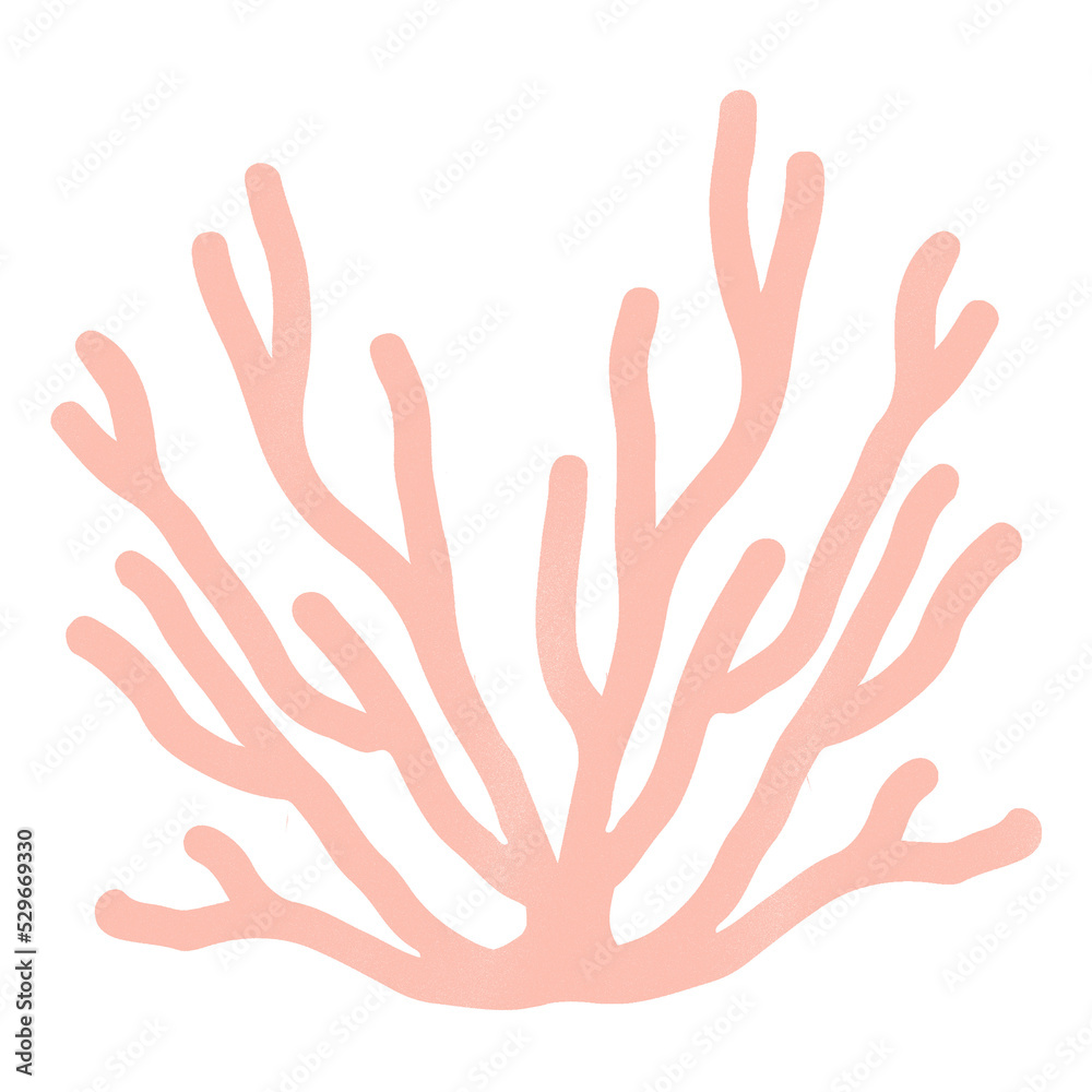 Obraz premium Corals crayon style pastel color