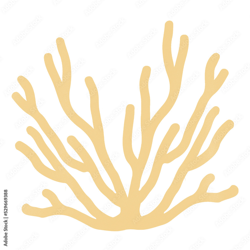 Obraz premium Corals crayon style pastel color
