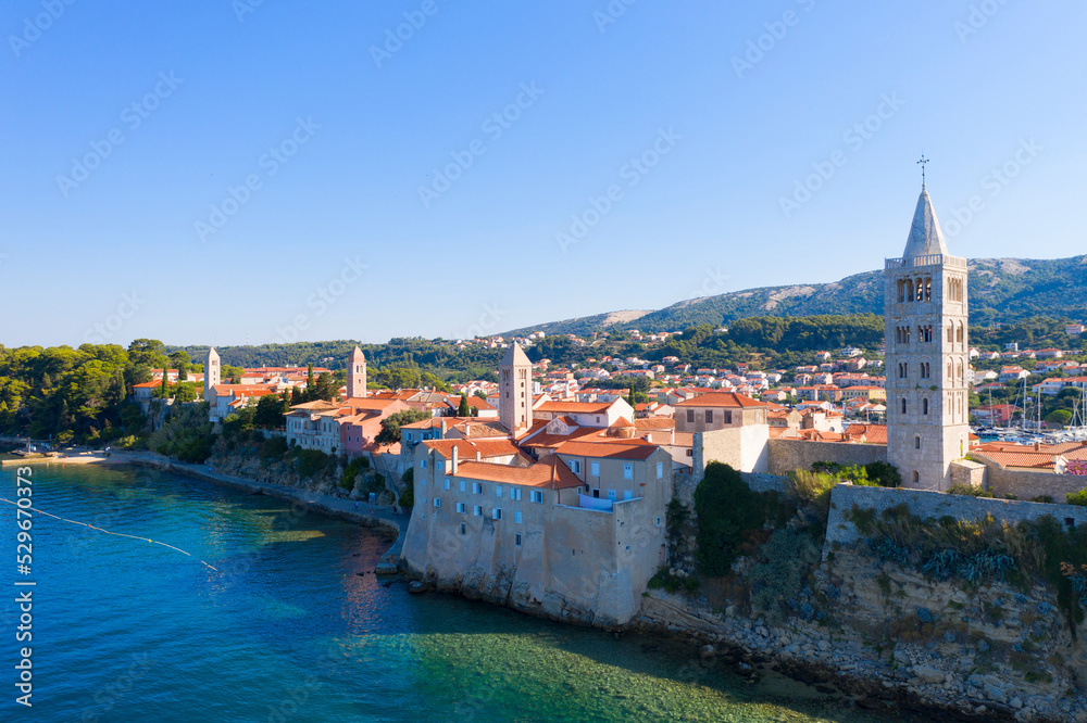 Beautiful cityscape of Croatia, the city of Rab