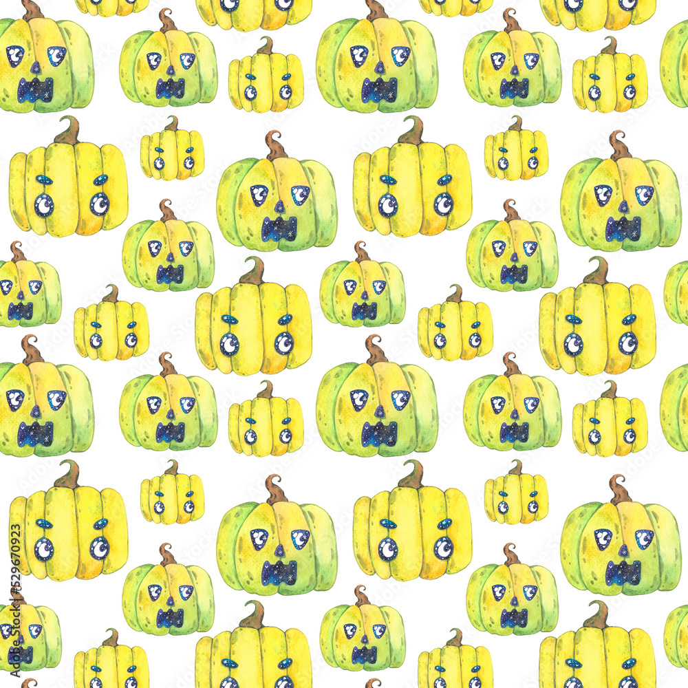 Halloween seamless pattern with pumpkins background. Halloween seamless pattern with pumpkins background.