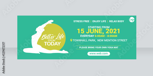 Yoga Fitness Banner Ad Template
