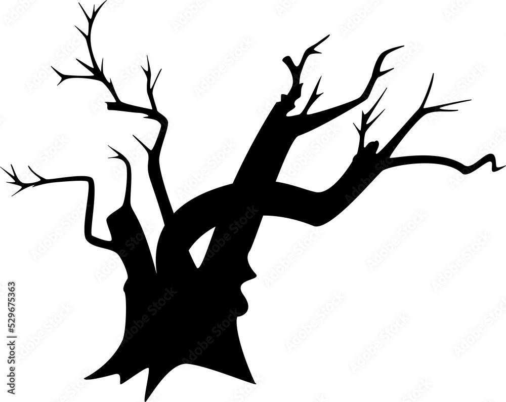 Halloween tree silhouette Halloween tree silhouette