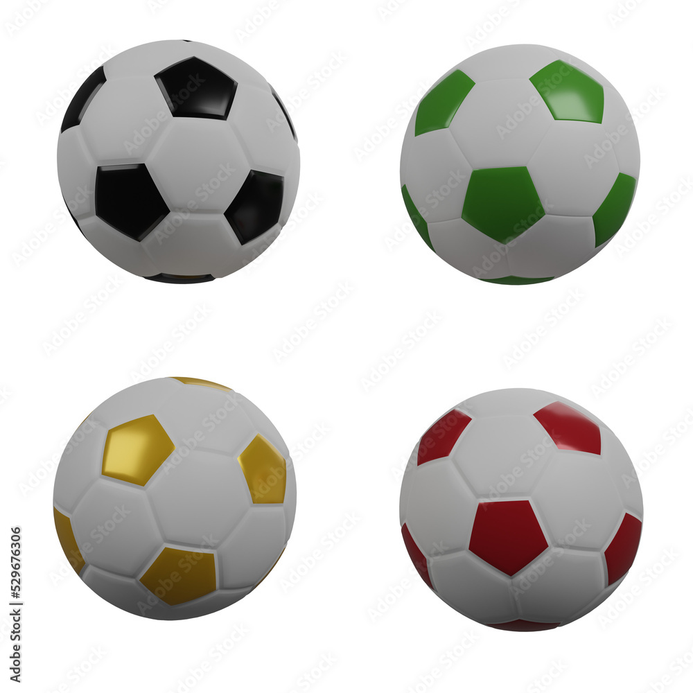 Soccer ball isolated. 3D rendering Soccer ball isolated. 3D rendering