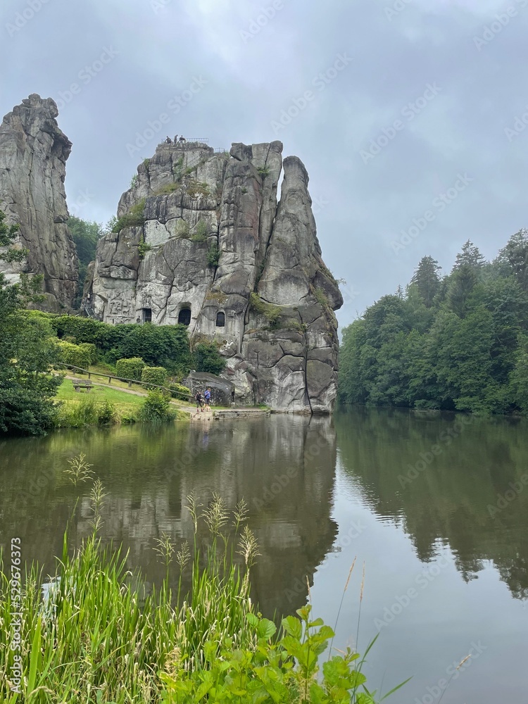 Externsteine in Teutoburg forest Germany. Externsteine in Teutoburg forest Germany.