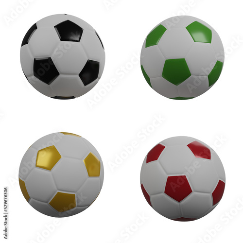 Soccer ball isolated. 3D rendering