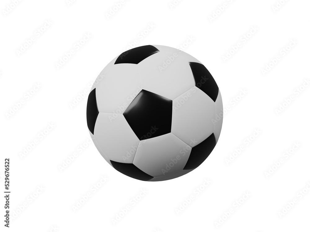 Soccer ball isolated. 3D rendering