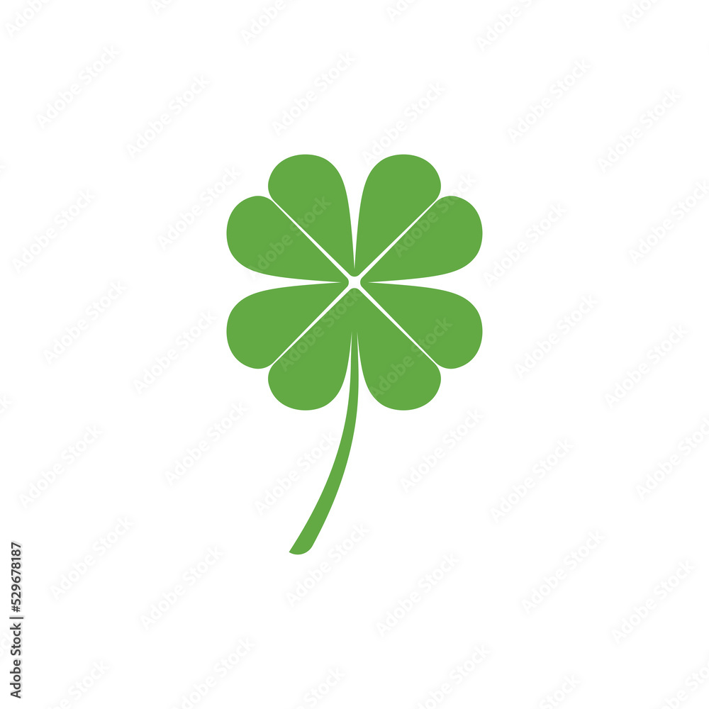 Four leaf clover icon. Clover Simple icon design. St patryks day clover. Vector illustration