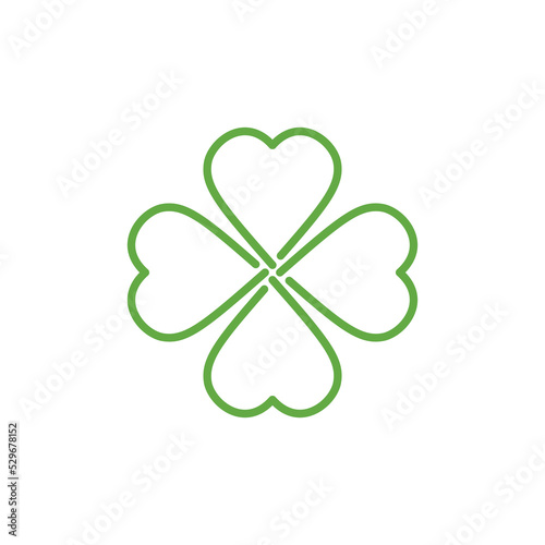 Four leaf clover icon. Clover Simple icon design. St patryks day clover. Vector illustration
