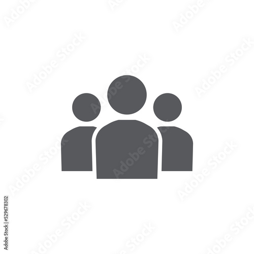People linear icon. Squad vector illustration. Team pictogram. group logo icon. Vector illustration