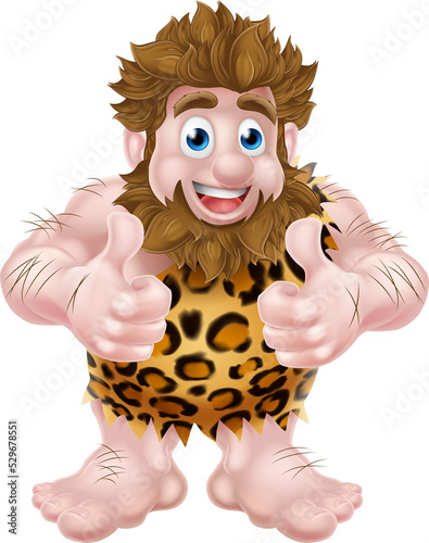 Thumbs Up Cartoon Caveman