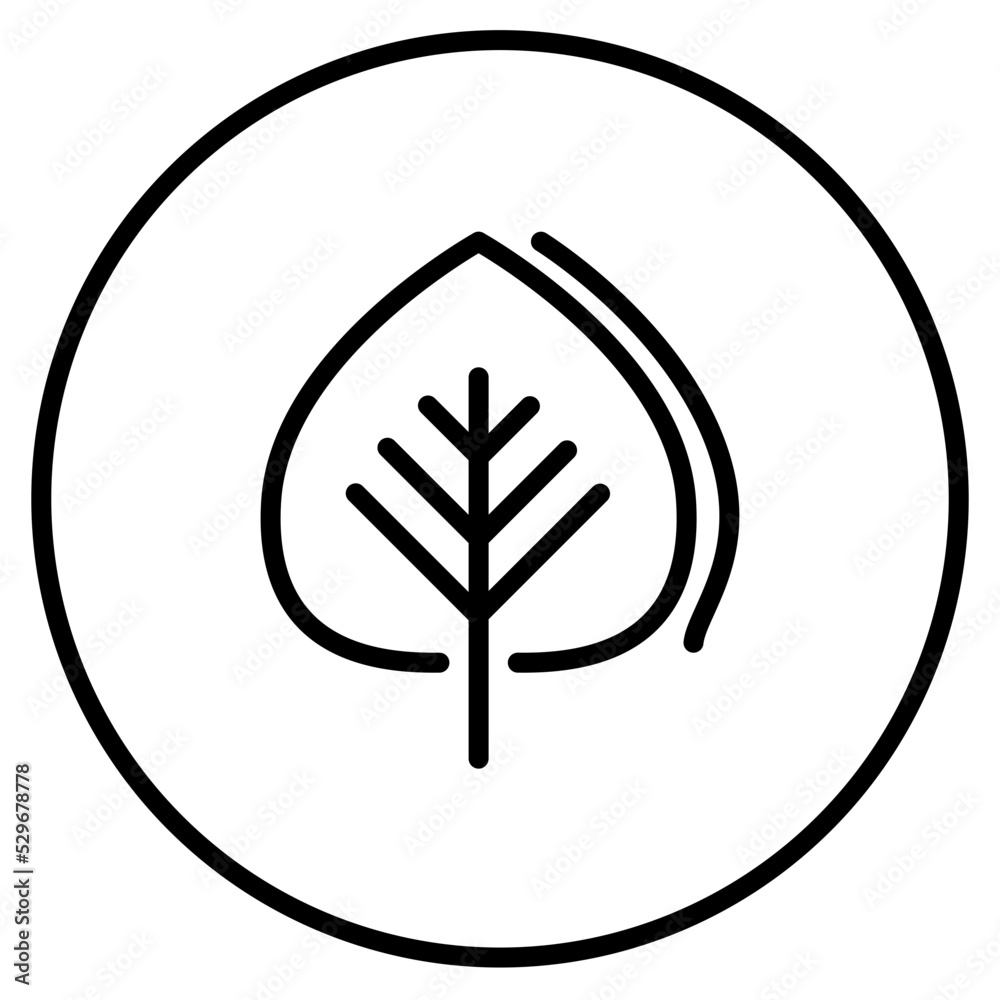 leafline icon set stock vector. illustration set leafline icon set stock vector. illustration set