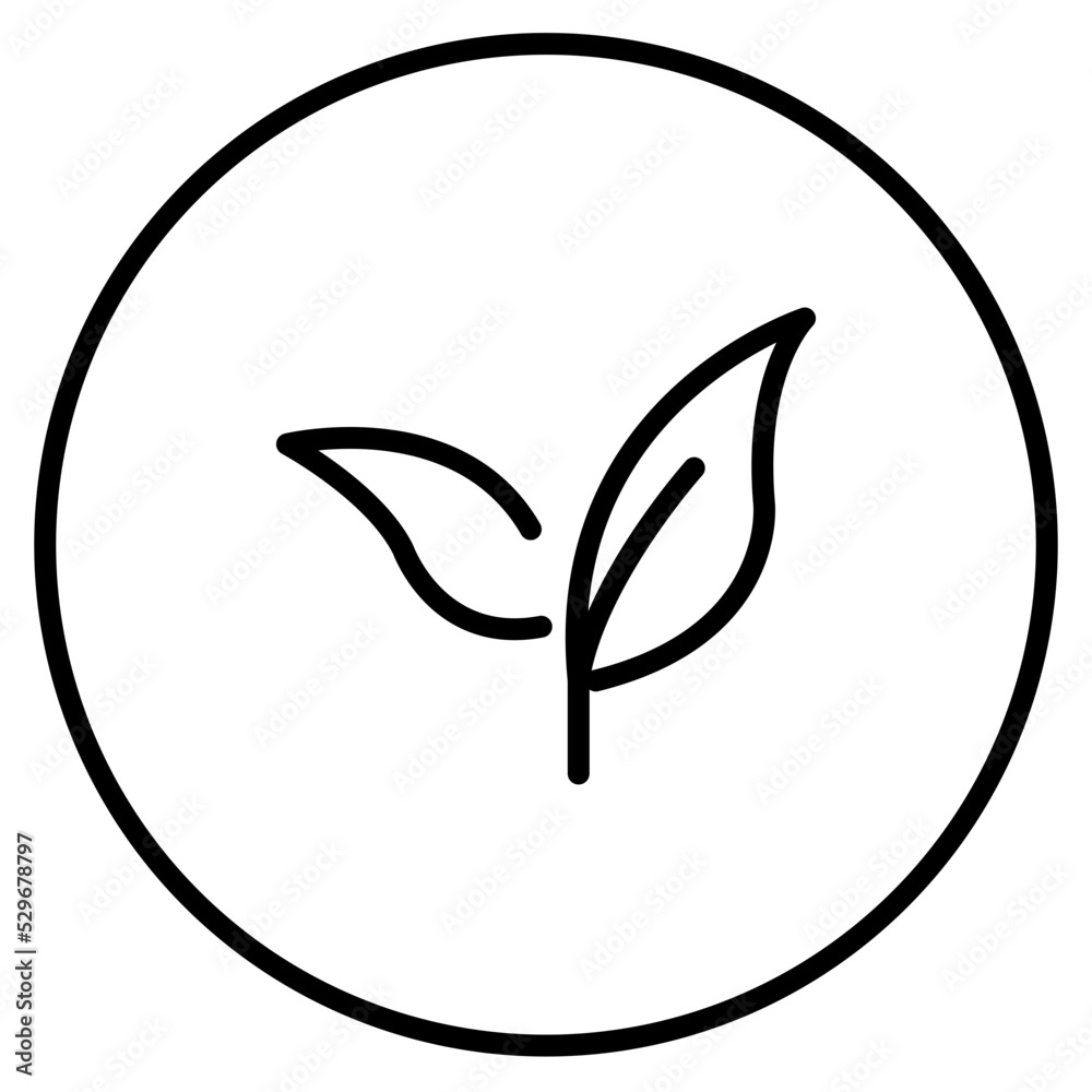 leafline icon set stock vector. illustration set leafline icon set stock vector. illustration set