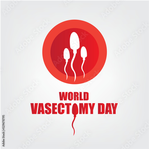 vector graphic of world vasectomy day good for world vasectomy day celebration. flat design. flyer design.flat illustration. Simple and elegant design photo