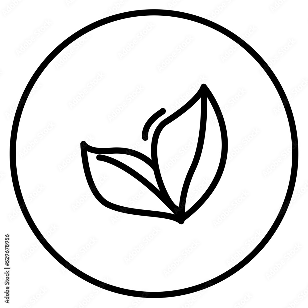leafline icon set stock vector. illustration set leafline icon set stock vector. illustration set