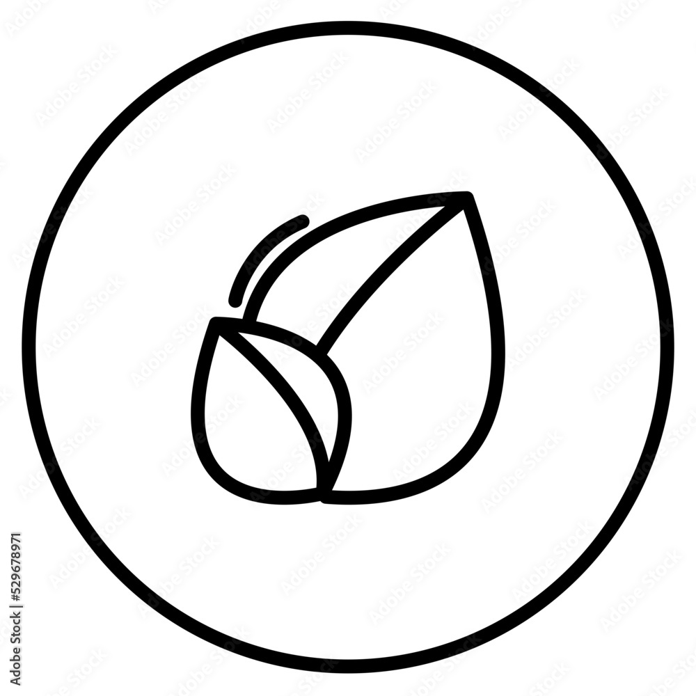 leafline icon set stock vector. illustration set leafline icon set stock vector. illustration set