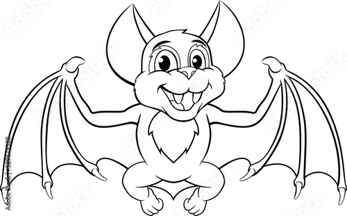 Cute Halloween Bat Cartoon ...