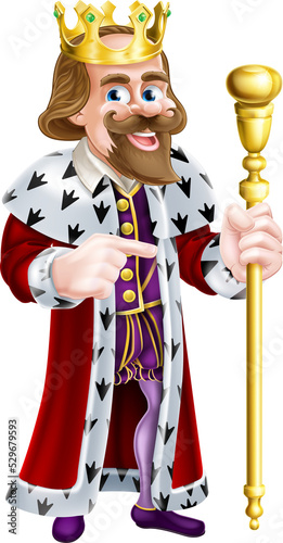 Cartoon King Pointing