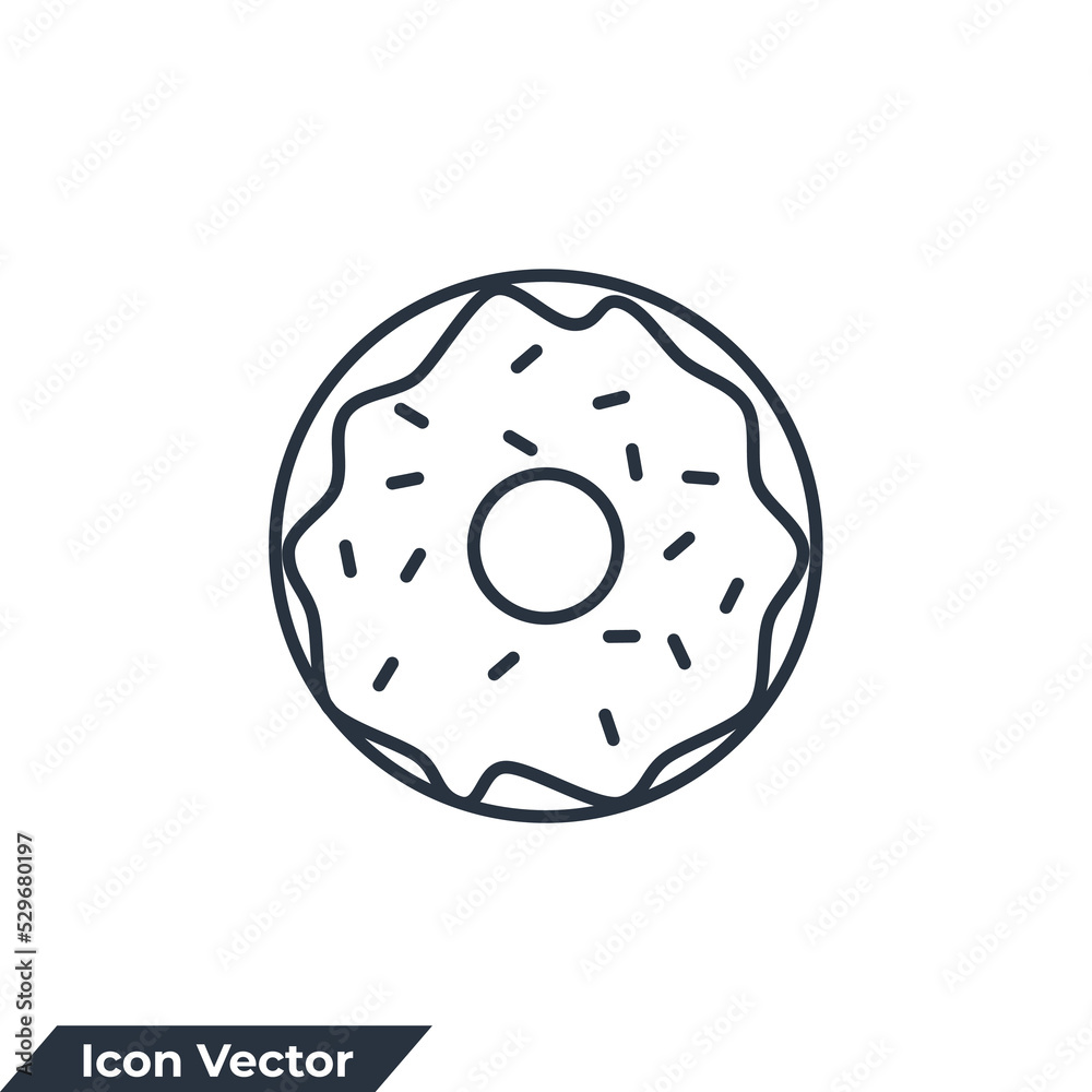 donut icon logo vector illustration. donut food symbol template for graphic and web design collection donut icon logo vector illustration. donut food symbol template for graphic and web design collection