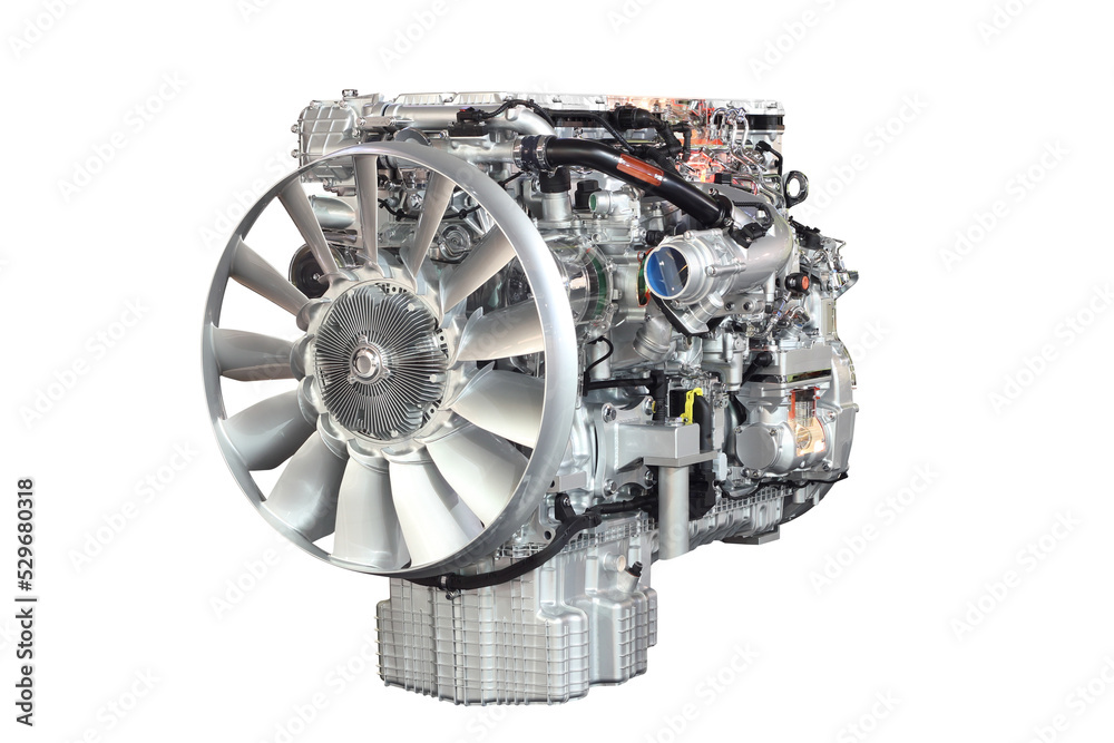 Fototapeta premium truck engine front view transparent
