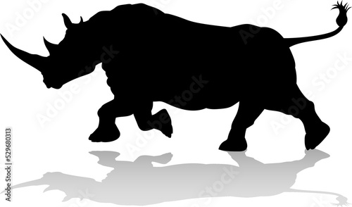 Rhino Animal Silhouette