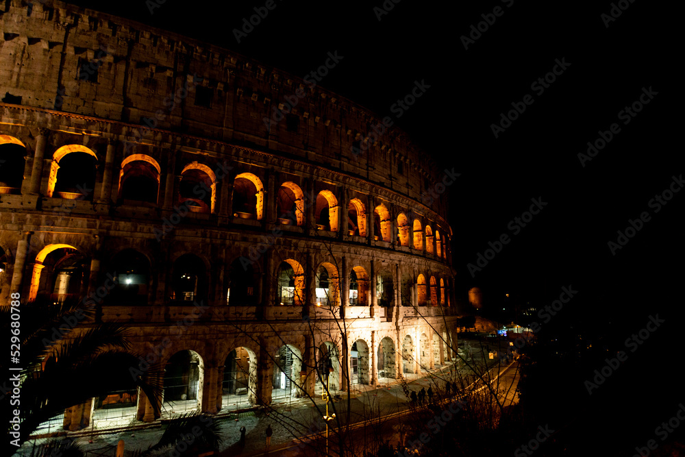 roman colosseum at night ancient building architecture history and art ancient stone