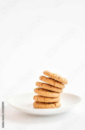 A glass of milk with delicious cookies