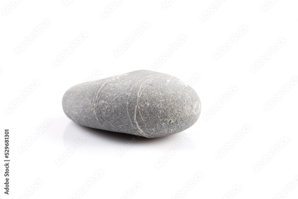 Gray stone - isolated over white Gray stone - isolated over white