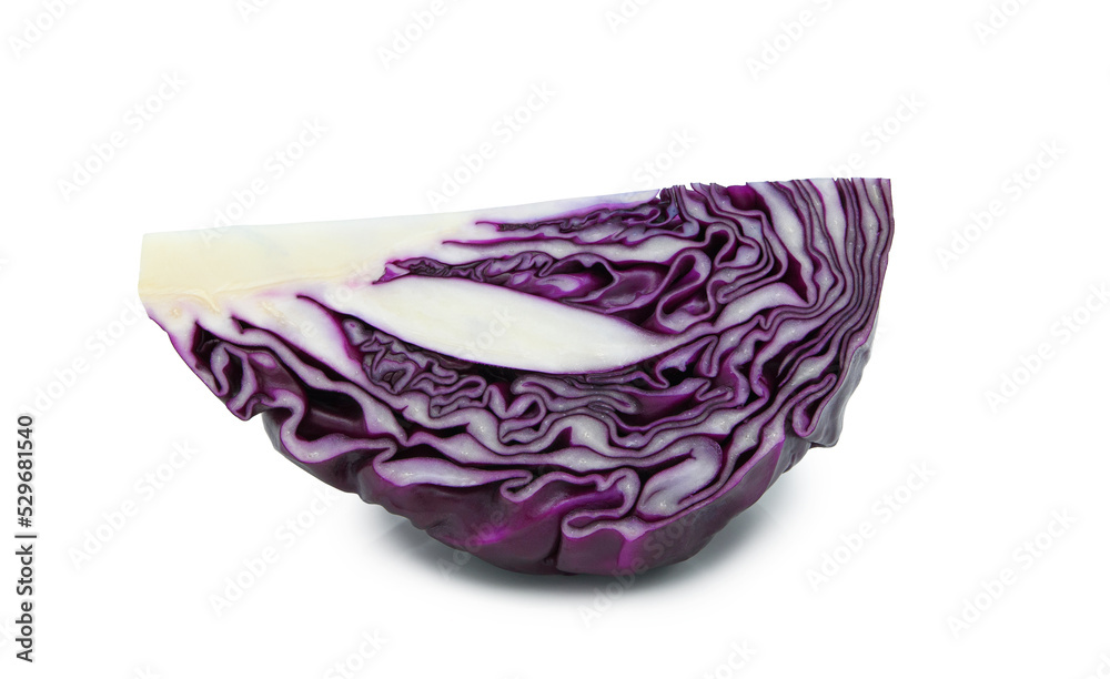 Red cabbage isolated on white background Red cabbage isolated on white background