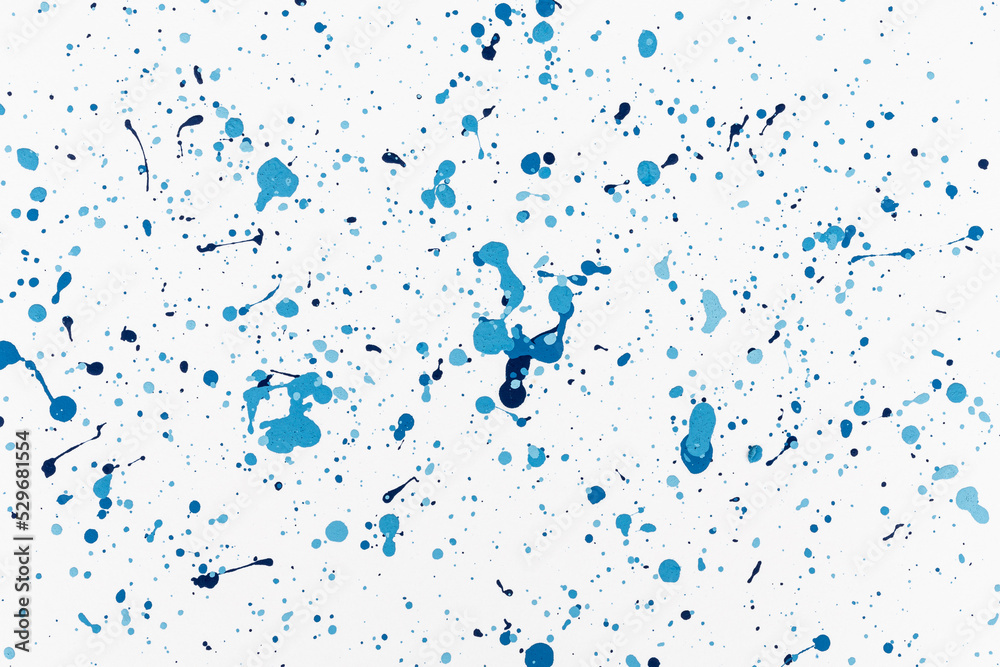 Blue paint drops texture background blue color Blue paint drops texture background blue color