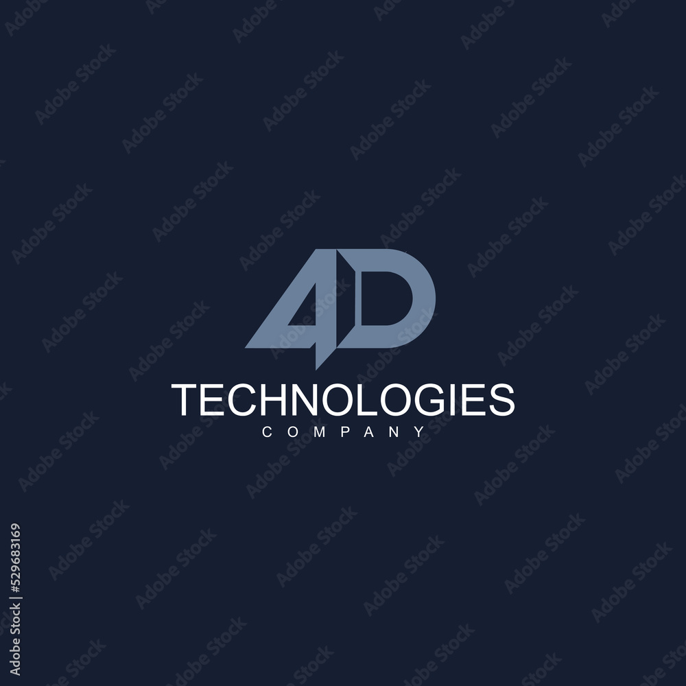 4D Technologies Logo Design Vector