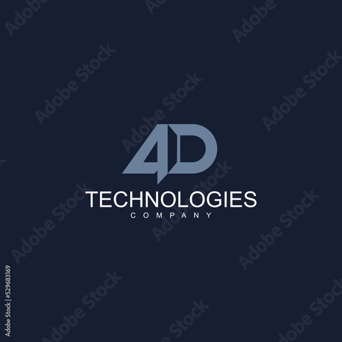 4D Technologies Logo Design Vector photo