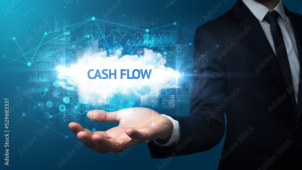 Hand of Businessman holding motivational message