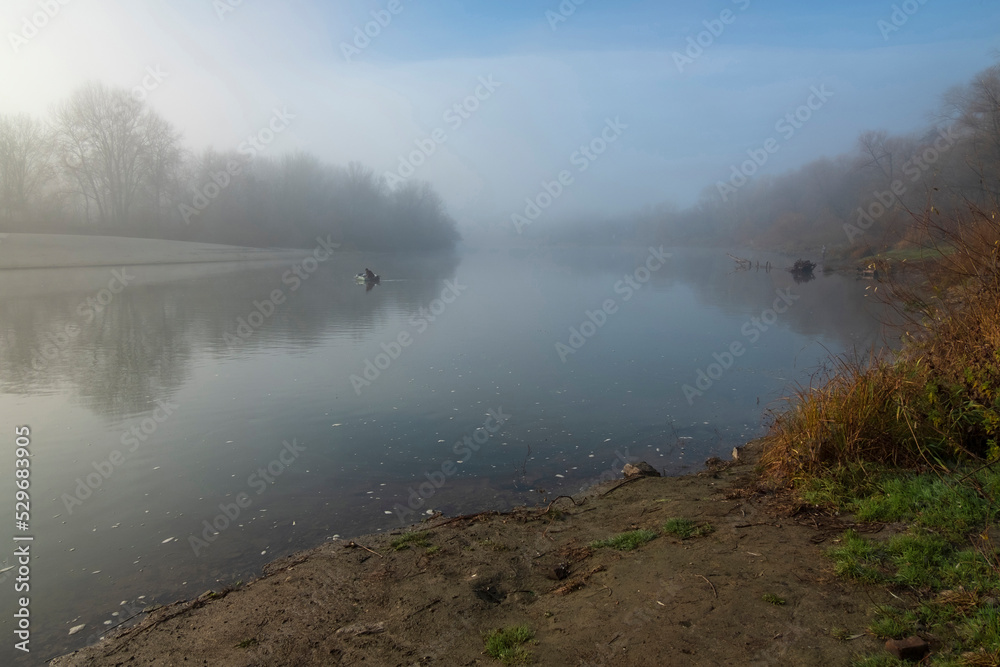 fog on the river