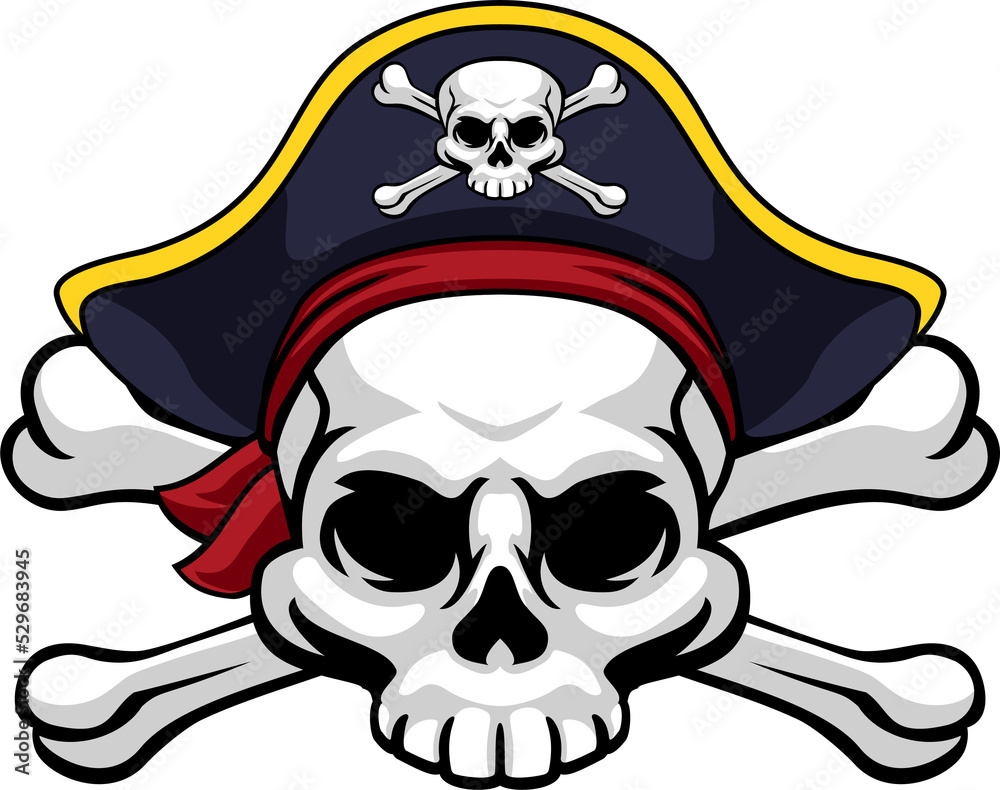 Skull And Crossbones Pirate Jolly Roger In Hat Skull And Crossbones Pirate Jolly Roger In Hat