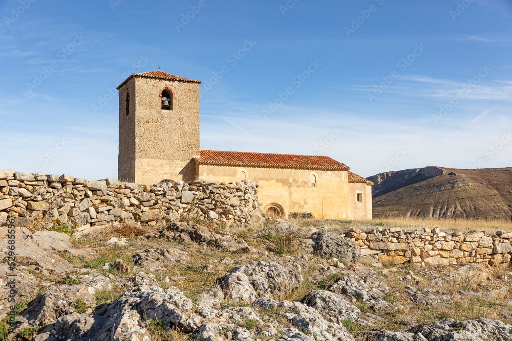 Church of Santa Maria in Caracena village, Tierras del Burgo, province of Soria, Castile and León, Spain