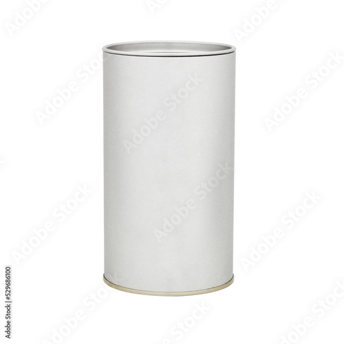 Food tin can with blank label