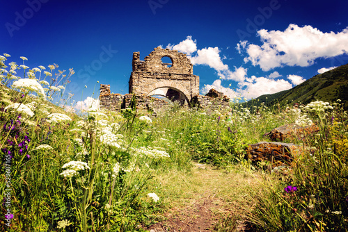 The ruins of an ancient Ossetian temple. photo