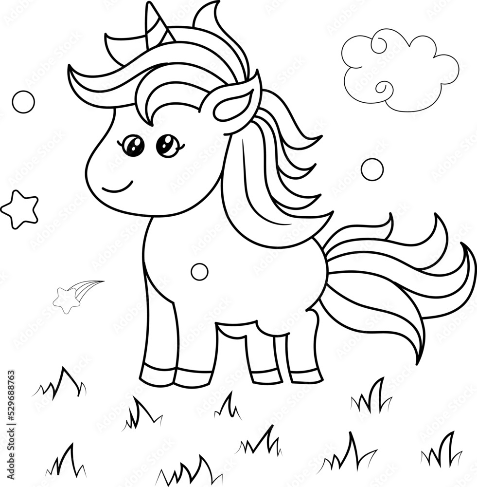 hand drawn vector illustration of a horse