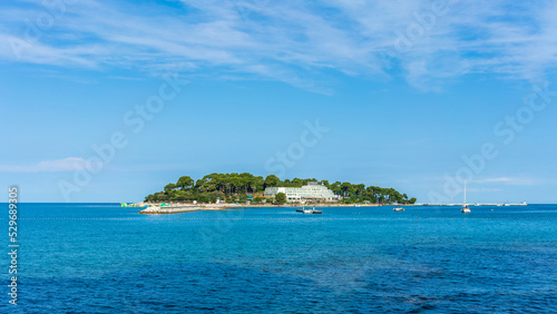 Small island in front of Porec in Croatia