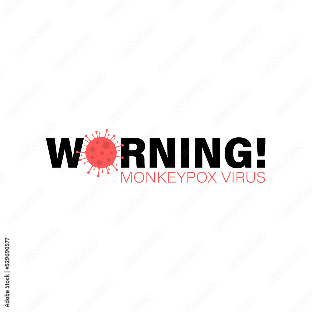 Fototapeta premium Monkeypox virus banner with yellow background