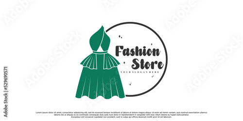Fashion logo design with creative style Premium Vector