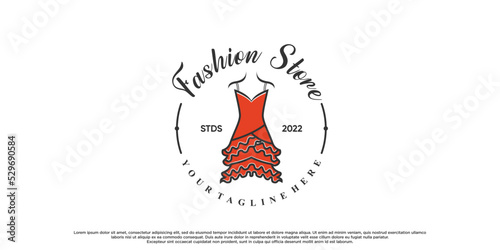 Fashion logo design with creative style Premium Vector