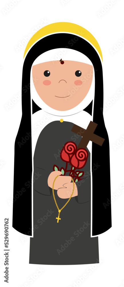 Rita of Cascia Cute Illustration Rita of Cascia Cute Illustration