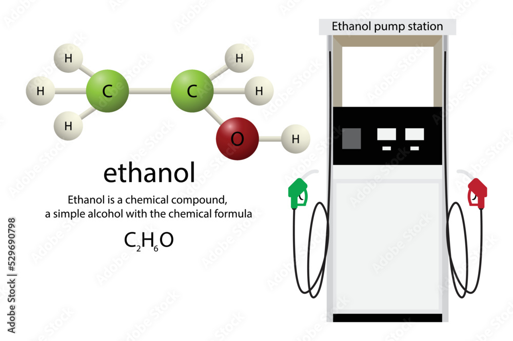 illustration of chemistry and biochemistry, ethanol is a chemical