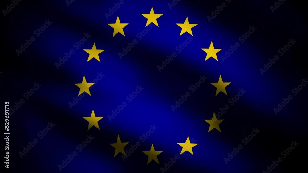 the flag of the european union blowing in the wind as a realistic background the flag of the european union blowing in the wind as a realistic background