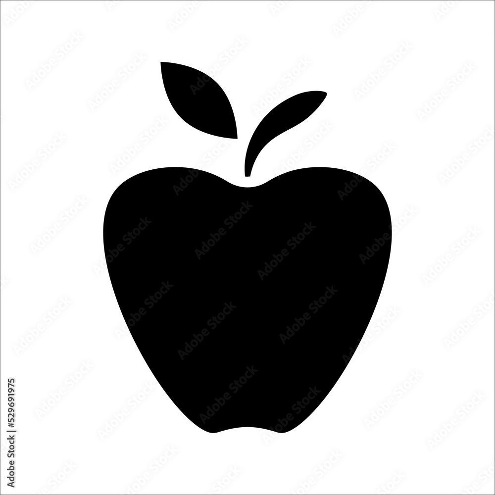 Apple Icon in trendy flat style isolated on whitebackground. Apple Icon page symbol for your web site design. vector illustration. EPS 10 Apple Icon in trendy flat style isolated on whitebackground. Apple Icon page symbol for your web site design. vector illustration. EPS 10